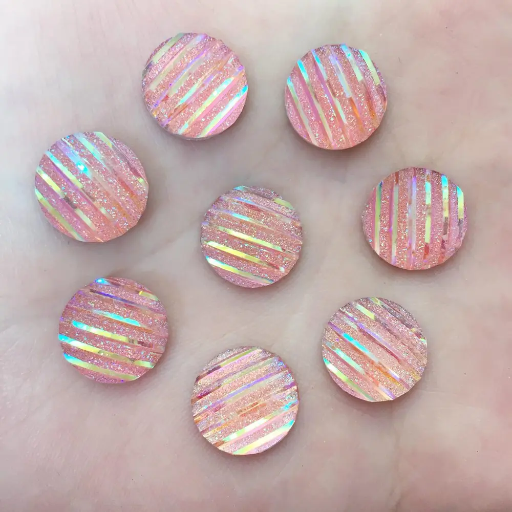 50 шт. AB Resin 12 мм круглый кабошон Twill Ore Bead Flat Back Стразы W69 | Дом и сад