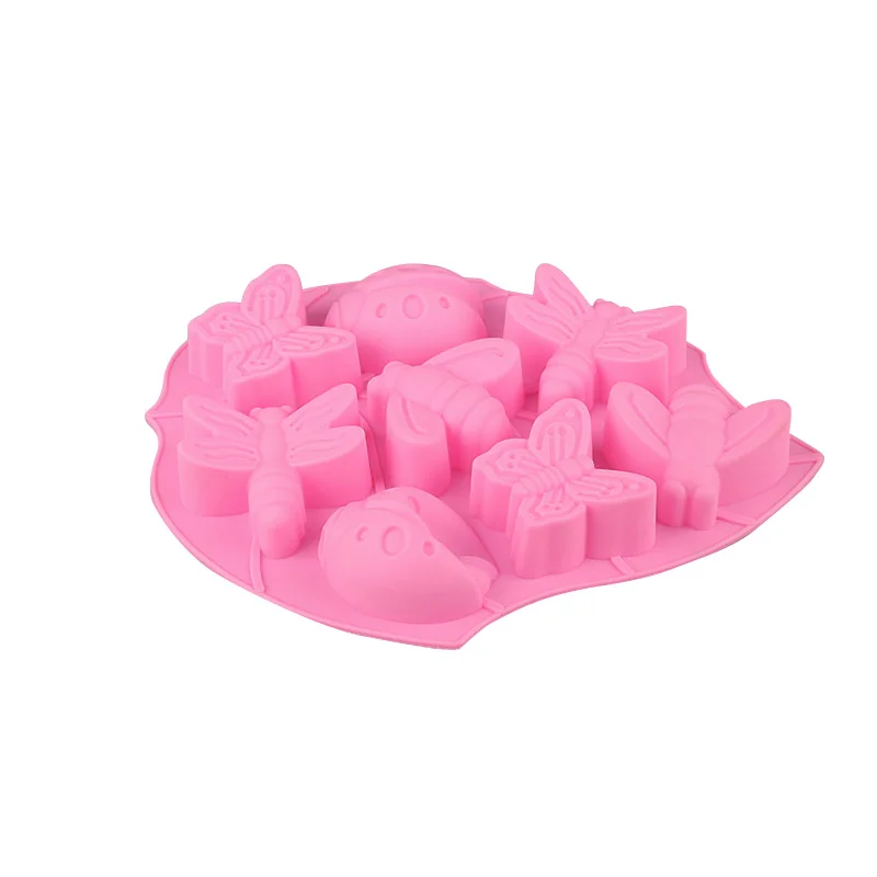 

DIY Insect Shape Chocolate Mold For Jelly Pudding Biscuits Silicone Mold 3D Wedding Cake Decoration Tools Kitchen Baking Mould