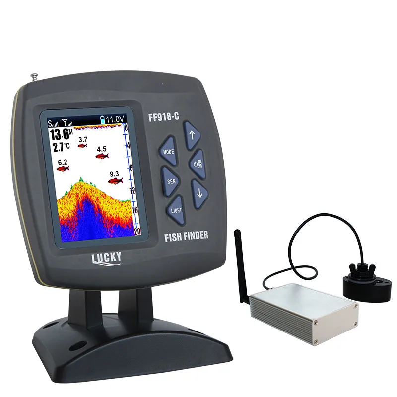 

Upgrade Lucky Color Wireless Boating FF918-CWL Fish Finder 300m/980ft Wireless Operating Range Fishing Remote Control Fishfinder
