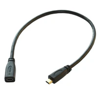 30cm d type micro hdmi compatible male to female extension short adaptor cable