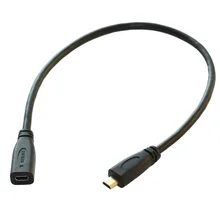 30cm D Type Micro HDMI-compatible Male to Female Extension Short Adaptor Cable