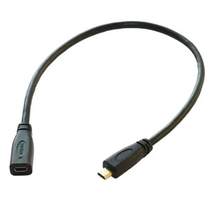 30cm d type micro hdmi compatible male to female extension short adaptor cable free global shipping