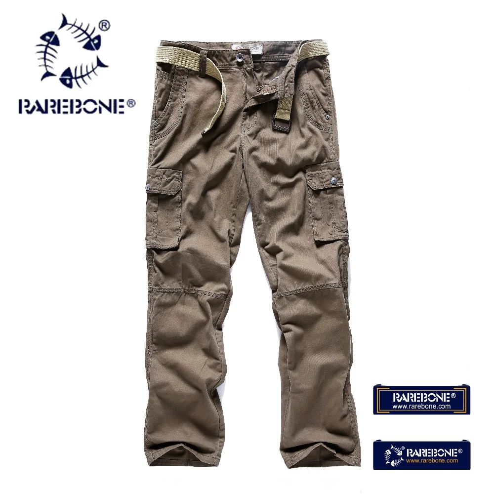 Rarebone 2018 новый Для мужчин Прочный Мульти карман хлопок Продавать хорошо Брюки