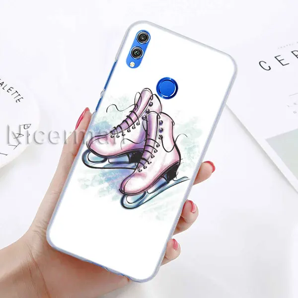 Чехол для телефона для Honor Y9 Y7 Y5 Y6 Y9 Honor 10 20 Lite 8X 8A Play, прозрачный чехол для катания на коньках, фигурных коньках - Цвет: A-03