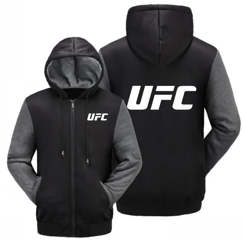 UFC Письмо печати логотип мужская куртка толстовка мужские толстовки теплое
