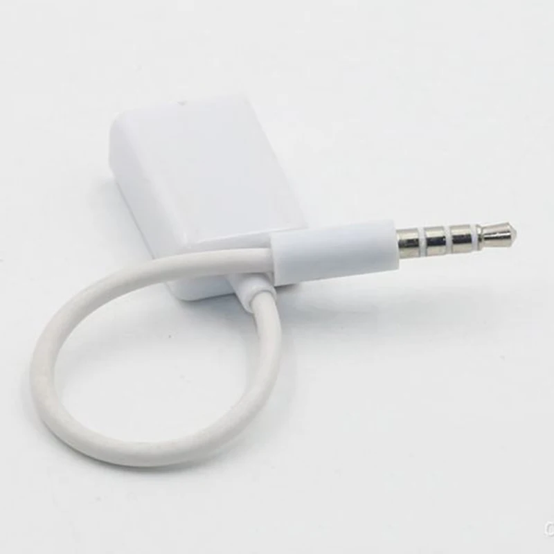 Overfly 3 5 мм Мужской аудиоразъем AUX к USB 2 0 Женский кабель Шнур для автомобиля MP3 аудио