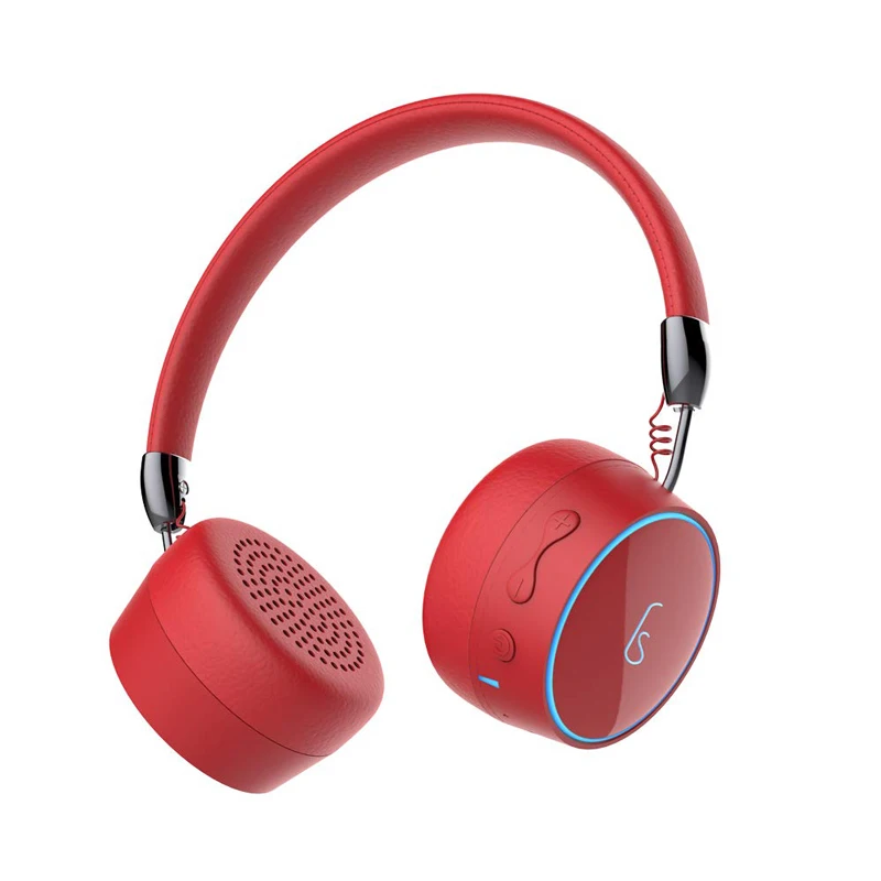 Red Bluetooth наушники на ухо gorsun E95 Hi-Fi беспроводные наушники глубокий бас оба режима беспроводных и проводных наушников с микрофоном - Цвет: Red