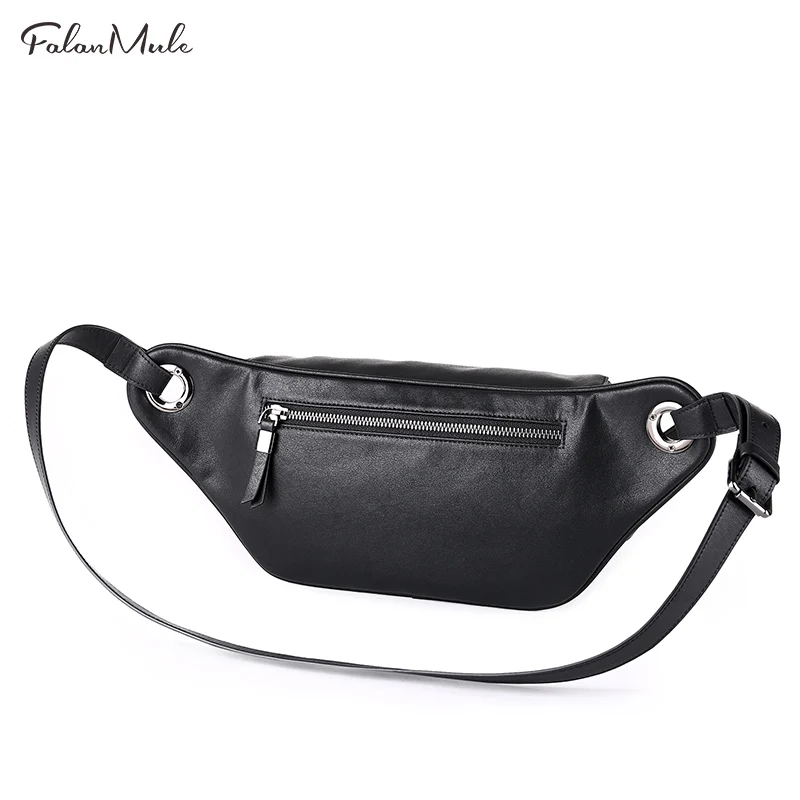 Falan Mule 2019 Chest Bag Men Fashion 100% Genuine Cow Leather Crossbody Male Belt Waterproof Shoulder Bags Waist Pack 1746-65 | Багаж и