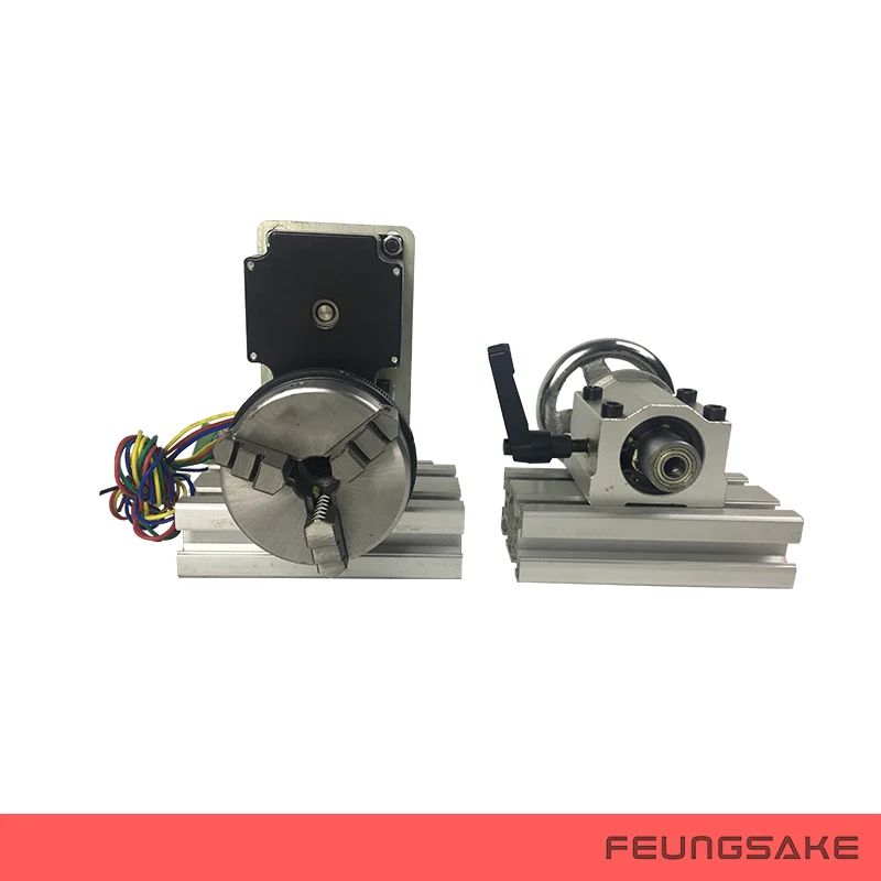 

CNC 4 Axis Rotary Axis K01 63mm k-02 4 claw axis rotary for the cnc router cnc engraving machine, 3 jaws chuck 63mm diameter