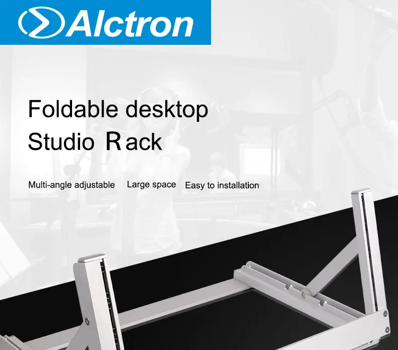 Настольная студийная стойка серии Alctron RS19-8U, используемая для сцены