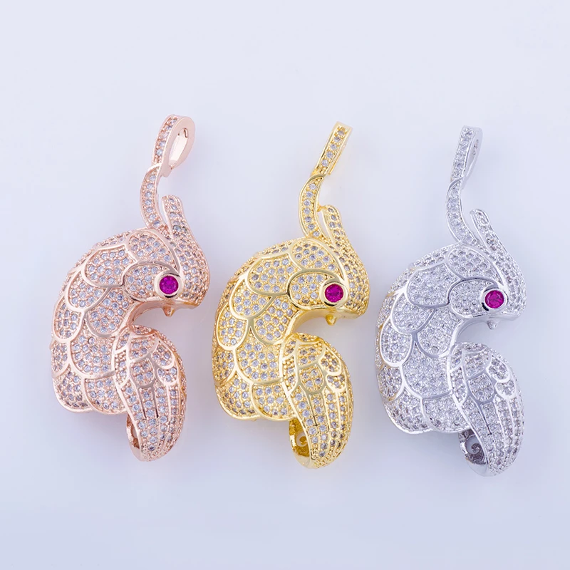

Supplies For Jewelry Cute Zircon Bird Charms For Jewelry Making Big Copper Micro Pave Animal Charms Pendants Bijoux Berloques