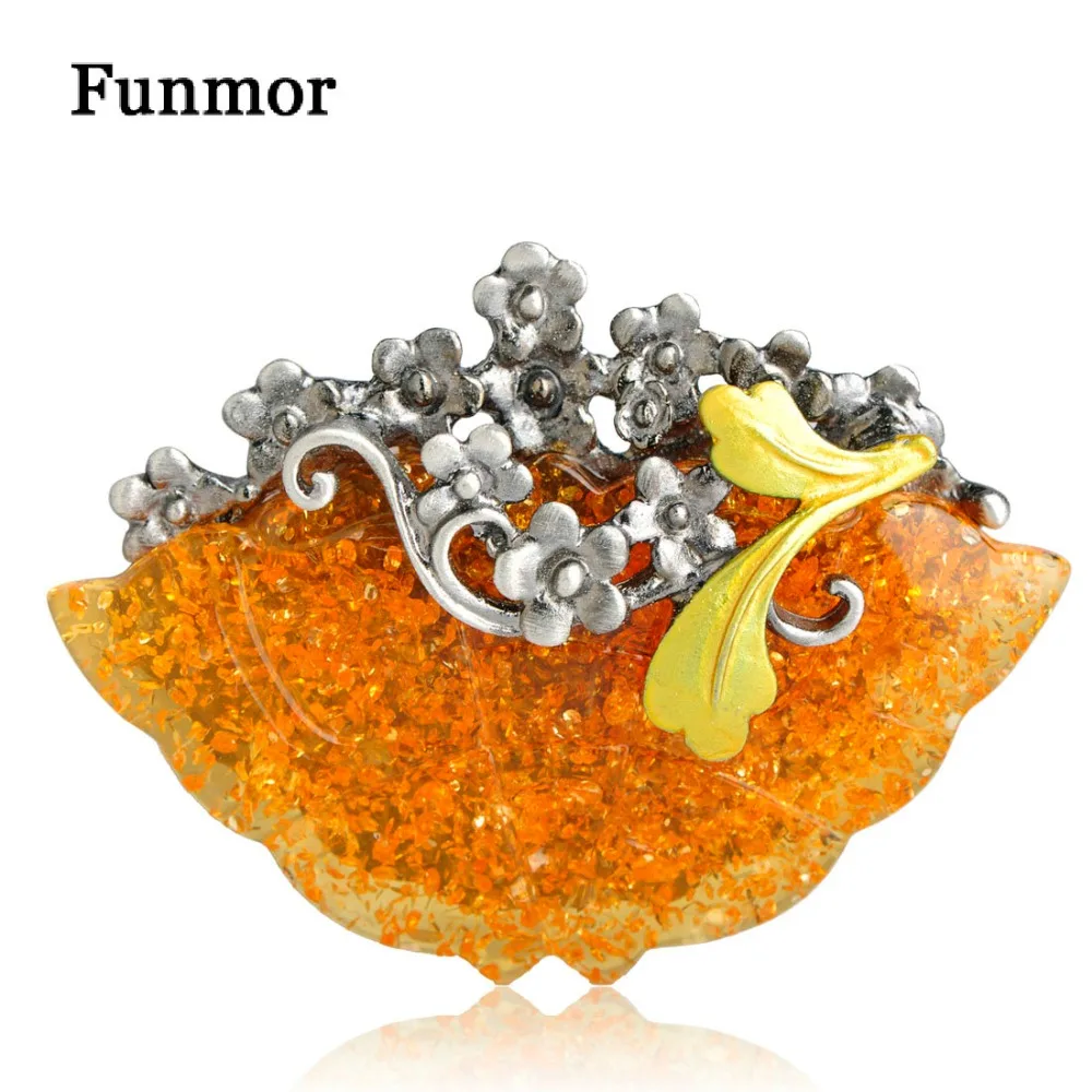 Классические броши Funmor в форме Желтых Цветов Подвеска для женщин подарки