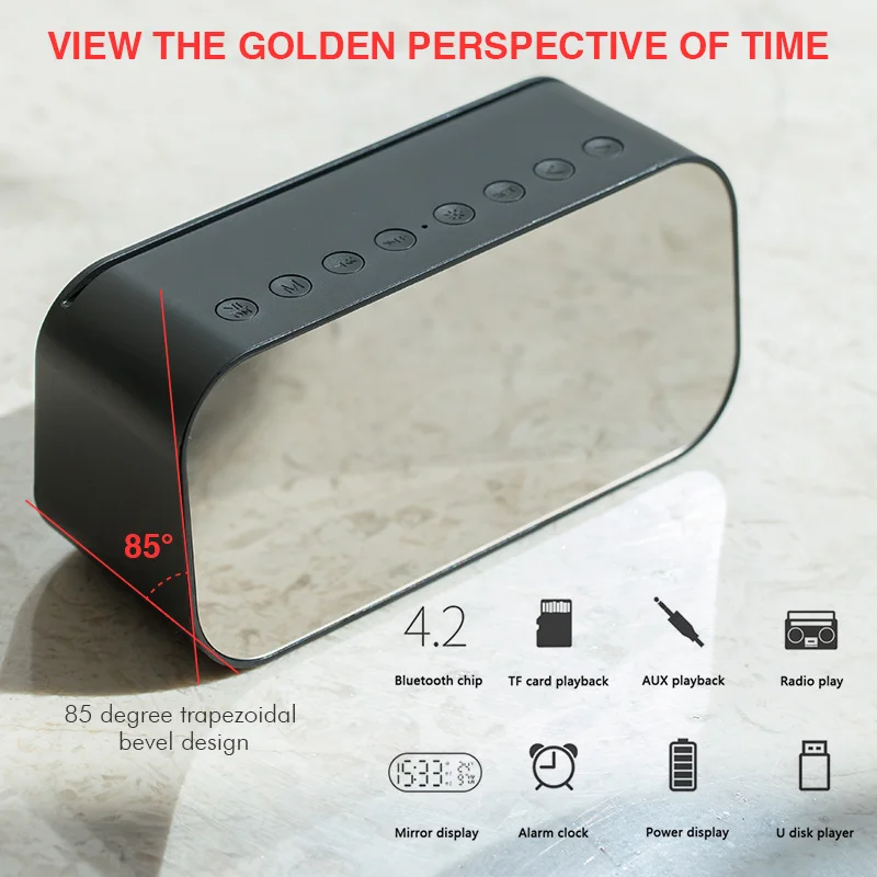 HAVIT портативный Bluetooth динамик Будильник беспроводной светодиодный дисплей
