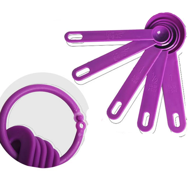 5 шт./компл. измерительная ложка чайная выпечка кухонный инструмент фиолетовый