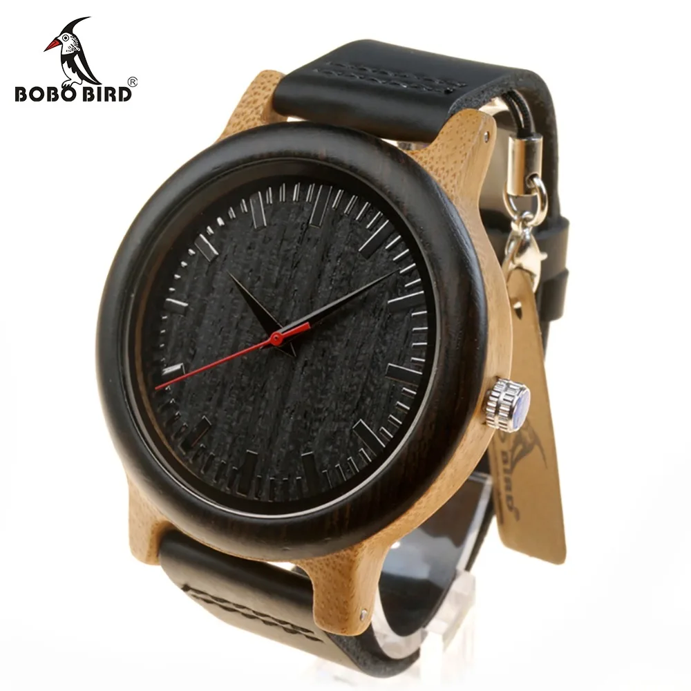 Бобо птица WM13 новые марки Дизайн венге деревянные часы мягкий кожаный ремешок