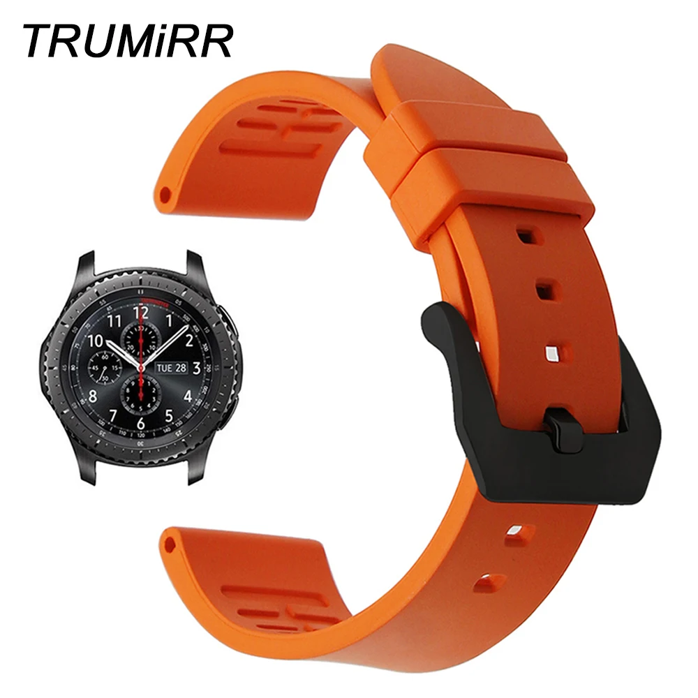 Фторкаучуковый ремешок для часов 22 мм + инструмент Samsung Gear S3 Classic Frontier 2 Neo Live Moto 360 46