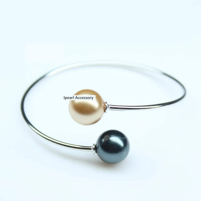 Серебряный и Золотой цветной браслет модный аксессуары сделай сам жемчужные