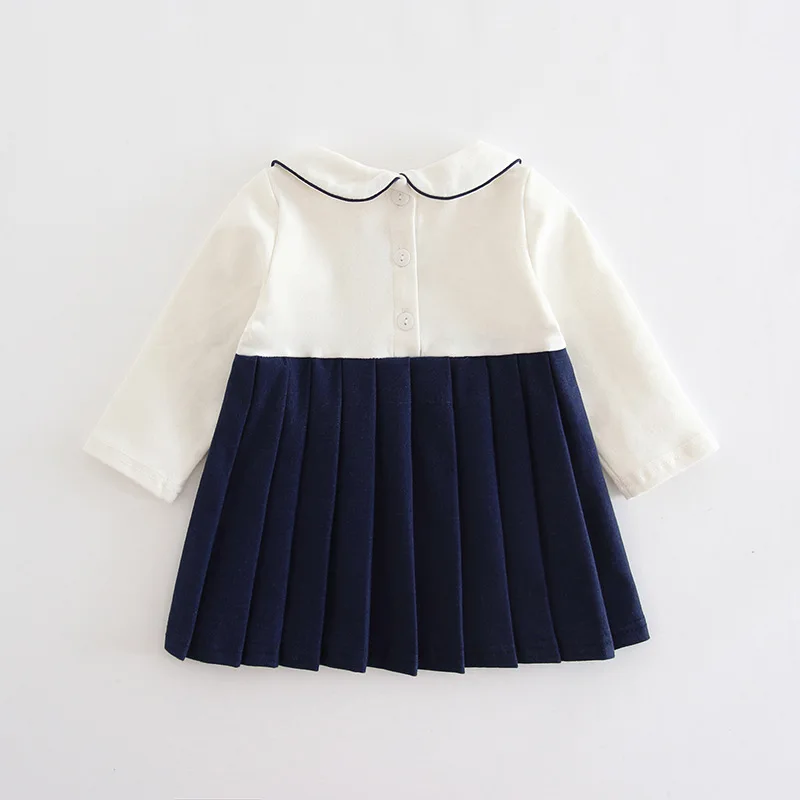 Оптовая продажа 5 шт./лот платье для маленьких девочек осенние платья младенцев с