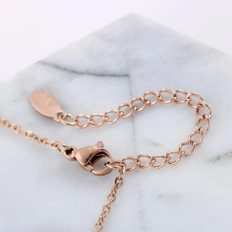 Новое прибытие 18 + 2 дюймов розового золота Moon Форма Цепочки и ожерелья Jewelry