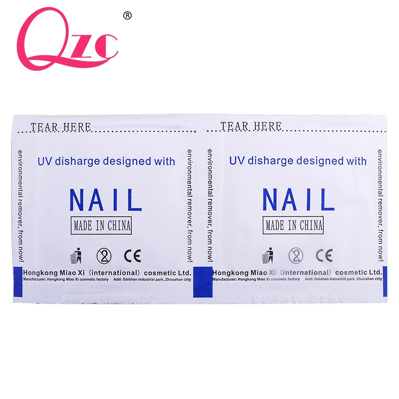 QZC 100 шт. Жидкость Для Снятия Лака Обертывания Гель Лак Ногтей Легко Soak Off Remover