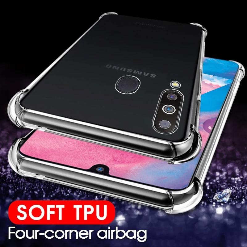 Противоударный прозрачный силиконовый чехол для Samsung Galaxy A7 A9 A8 plus A6 J4 J6 2018 M10 A30 A50 A40
