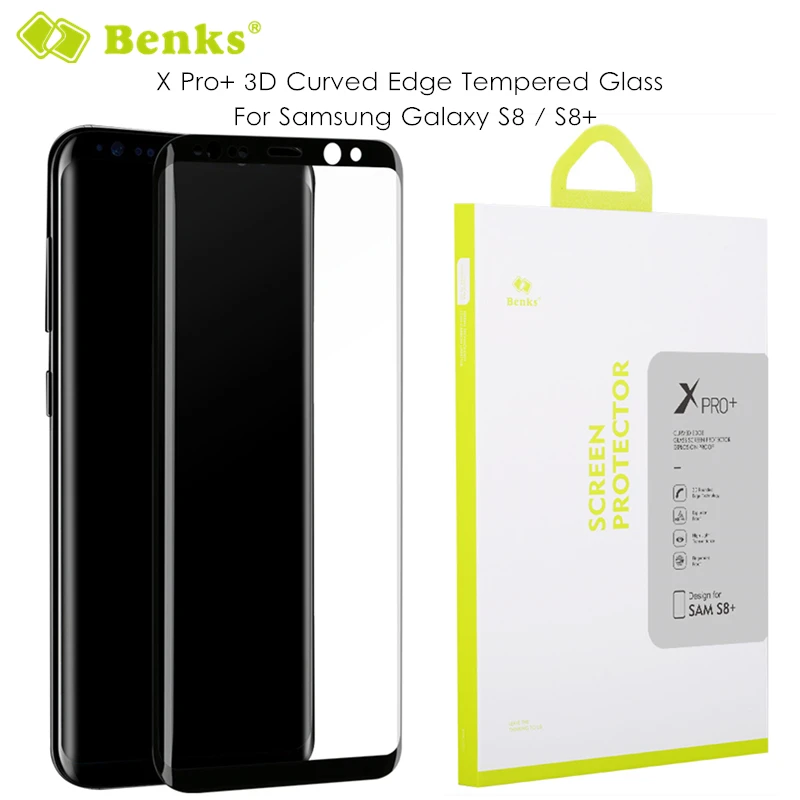 Оригинал Benks для Galaxy S8 закаленное стекло Plus защитная пленка X PRo + 3D изогнутая