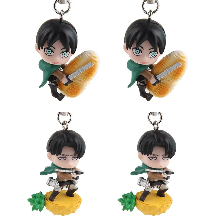 1 шт. Япония Атака Титанов Eren Yeager Mikasa Ackerman игрушки мультфильм аниме подвеска мини
