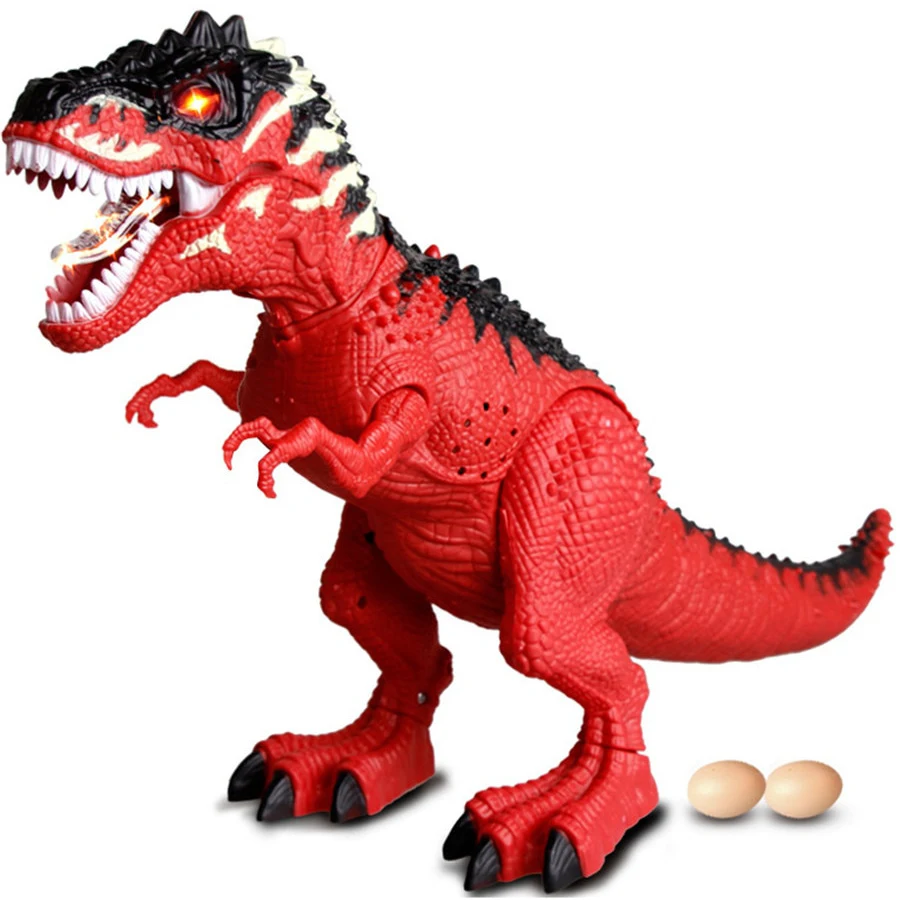 Электрический спрей Lay Egg Tyrannosaurus движущиеся ходячие яйца Укладка динозавра игрушка звуковой светильник имитация животного модель детских игрушек