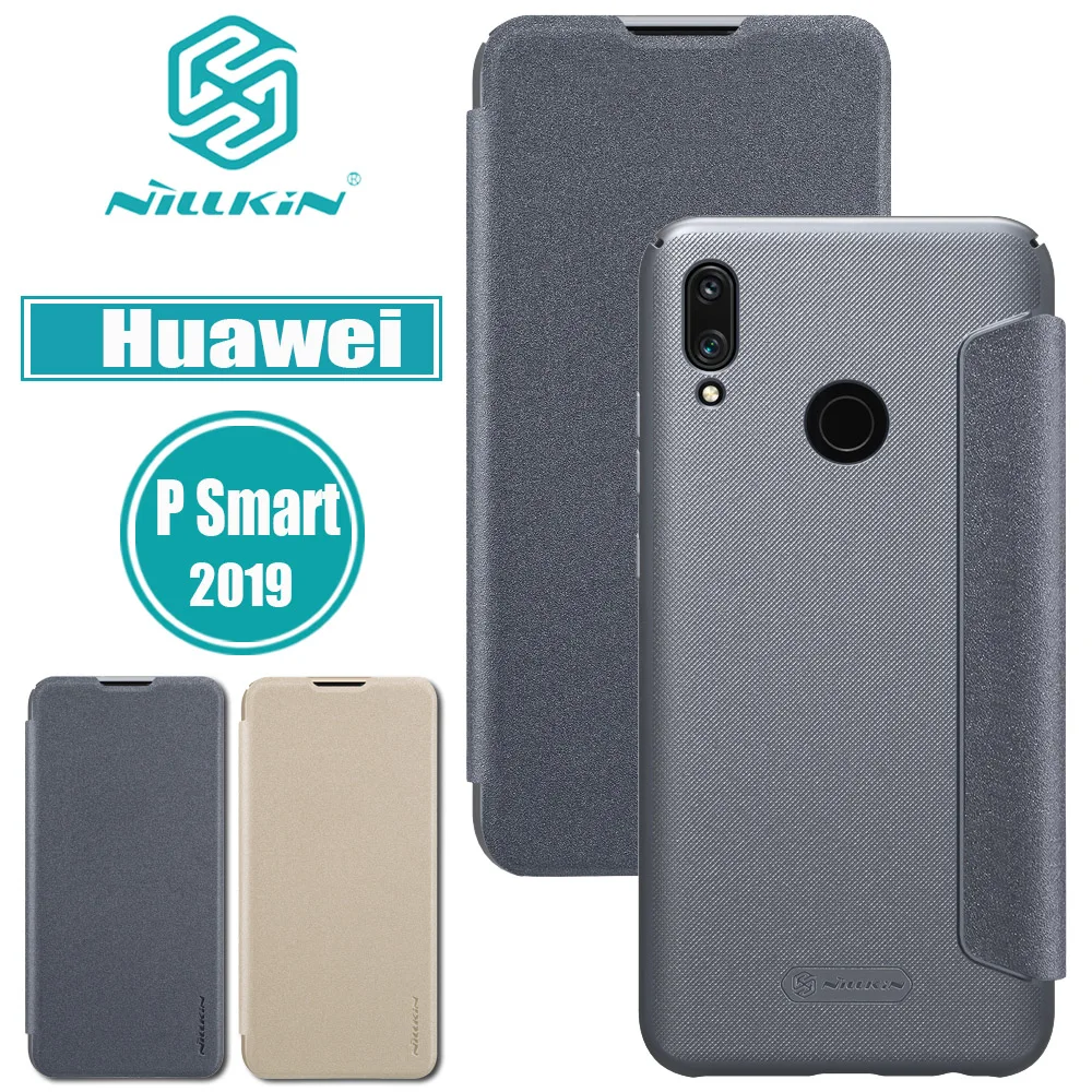 Huawei P Smart кейс чехол жесткий пластик искусственная кожа флип телефон задняя Сумка чехол для Smart Nilkin Капа