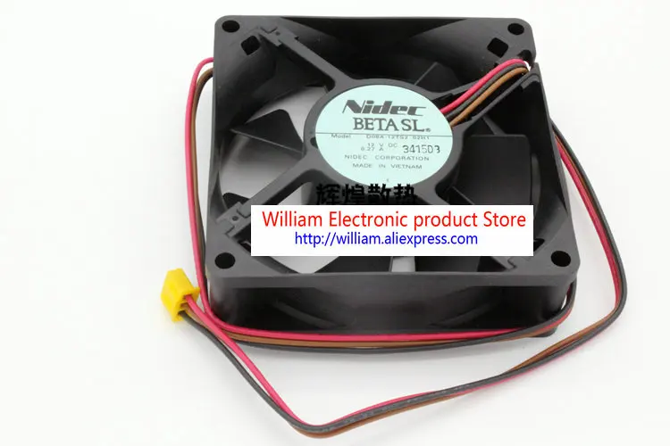 

New Original for Nidec D08A-12TS2 12V 0.27A 8CM 80*80*25 Computer Cooling fan