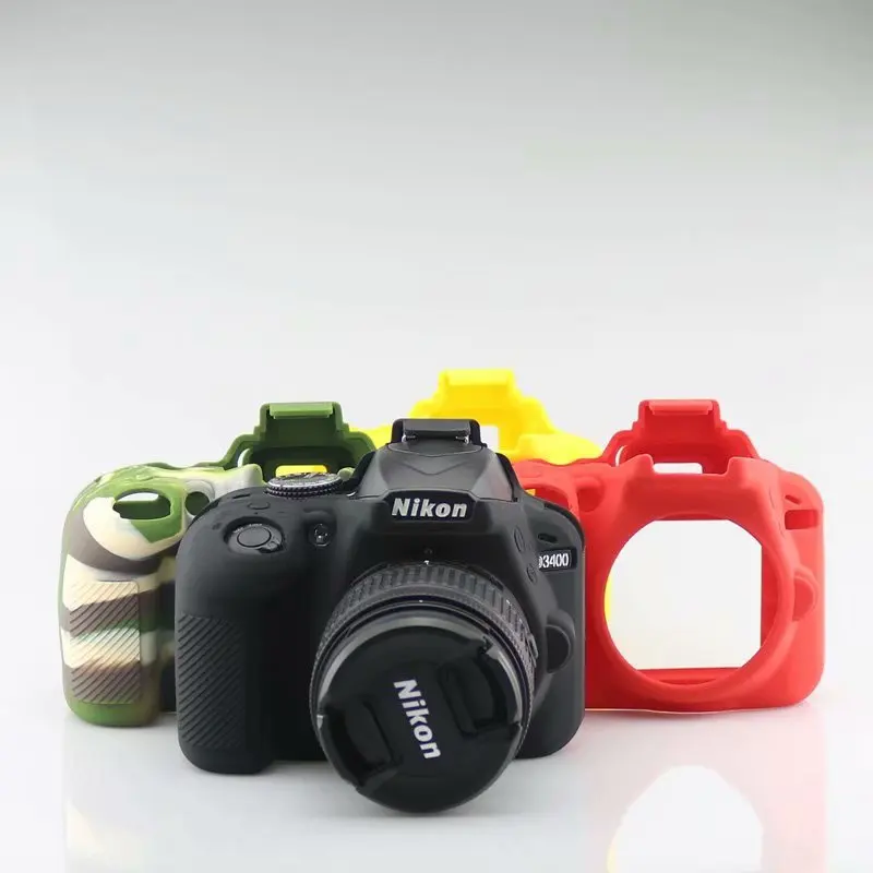 Камера сумка чехол для Nikon D90 D3300 D3400 D3500 D5100 D5200 D5300 D5500 D5600 DSLR мягкий силиконовый резиновый защитный чехол