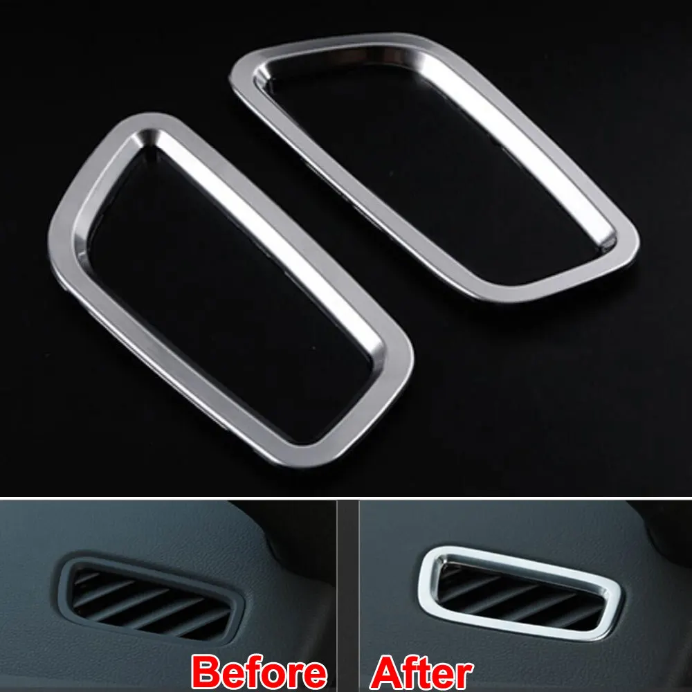 

2Pcs ABS Car Interior Air Vent Outlet Air Condition Cover Trim Decoration Sticker For Porsche Macan 2014 2015