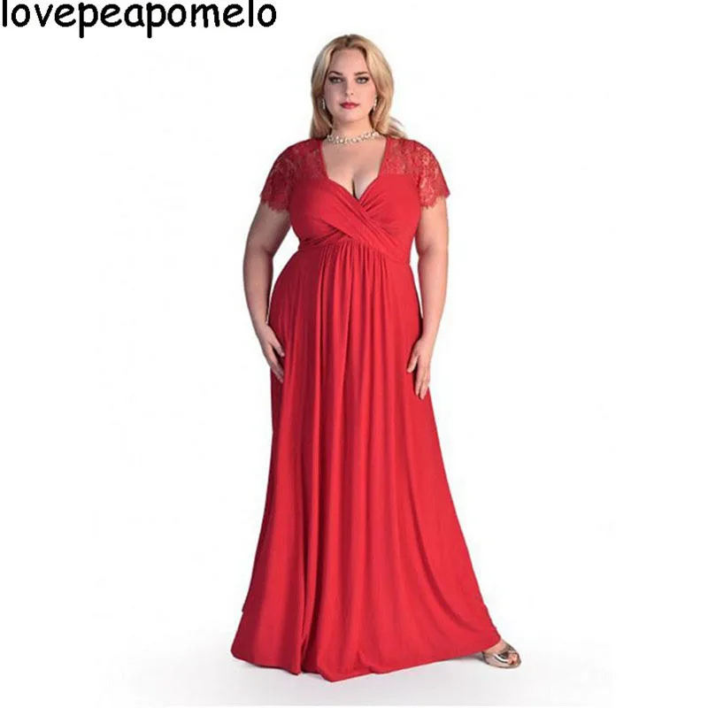 Женское кружевное платье с коротким рукавом вечернее треугольным вырезом и XL 6XL