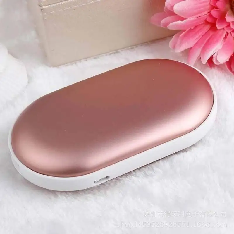 В форме булыжника мини USB Перезаряжаемый электрический грелка для рук зарядный нагреватель из алюминиевого сплава зарядка для мобильного телефона подарок