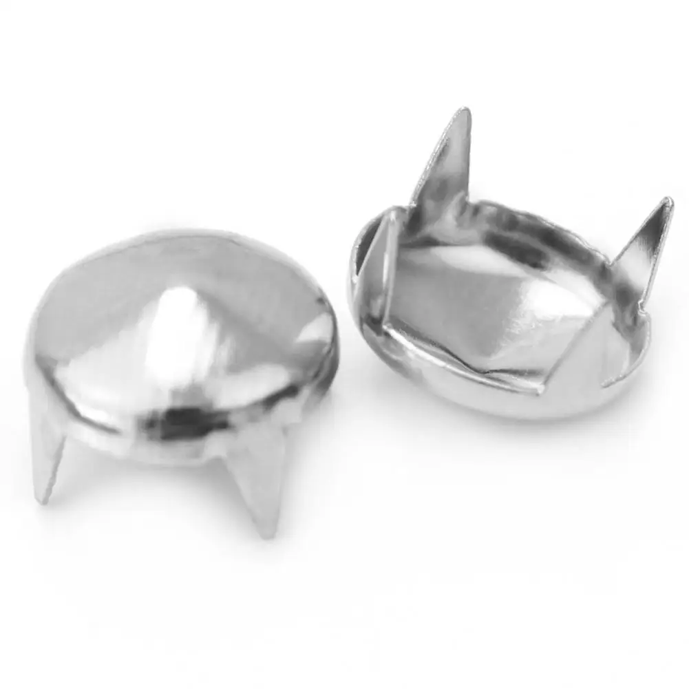 Круглые шипы 100x серебристого цвета металлические заклепки в стиле панк рок для