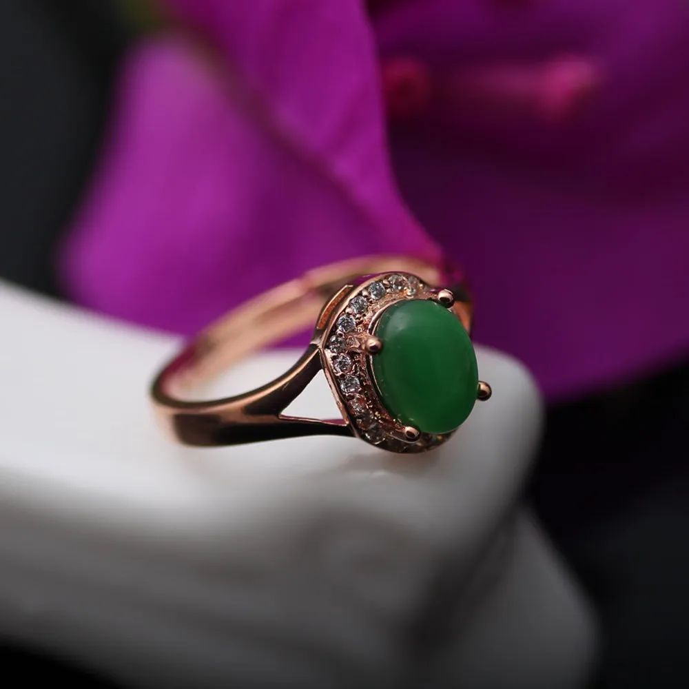 Fashion jewelry exquisite rose gold inlaid natural ring modern beautiful for women charm open | Украшения и аксессуары