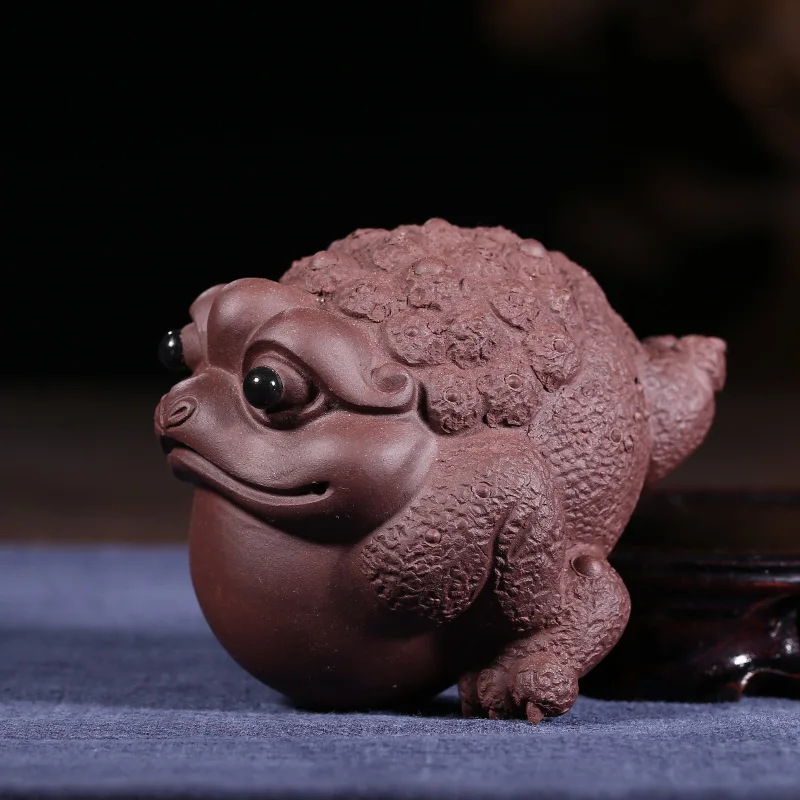 

yixing purple sand pottery and porcelain with deep pockets toad tea tea tray play tea tea tea place adorn article