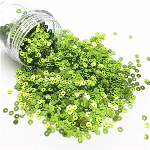 Light green 3000 шт Блестки 3 мм, плоские круглые ПВХ неупакованные блестки раззноцветные часы крафтовые украшения на свадьбу Одежда Платье колпачки для обуви DIY аксессуар - Цвет: Light green