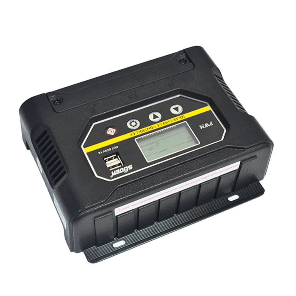 Двойной USB солнечный регулятор 30A интеллектуальный контроллер заряда ЖК дисплей