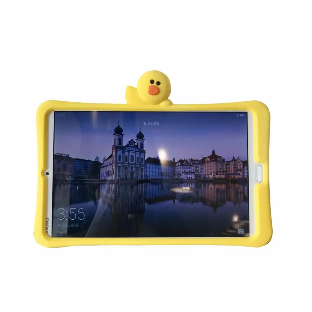 2 Детский чехол с изображением утки медведя и свиньи для huawei MediaPad T5 10 AGS2-W09 L09 L03 W19 10,1 ''мягкая силиконовая подставка для планшета+ пленка - Цвет: 2
