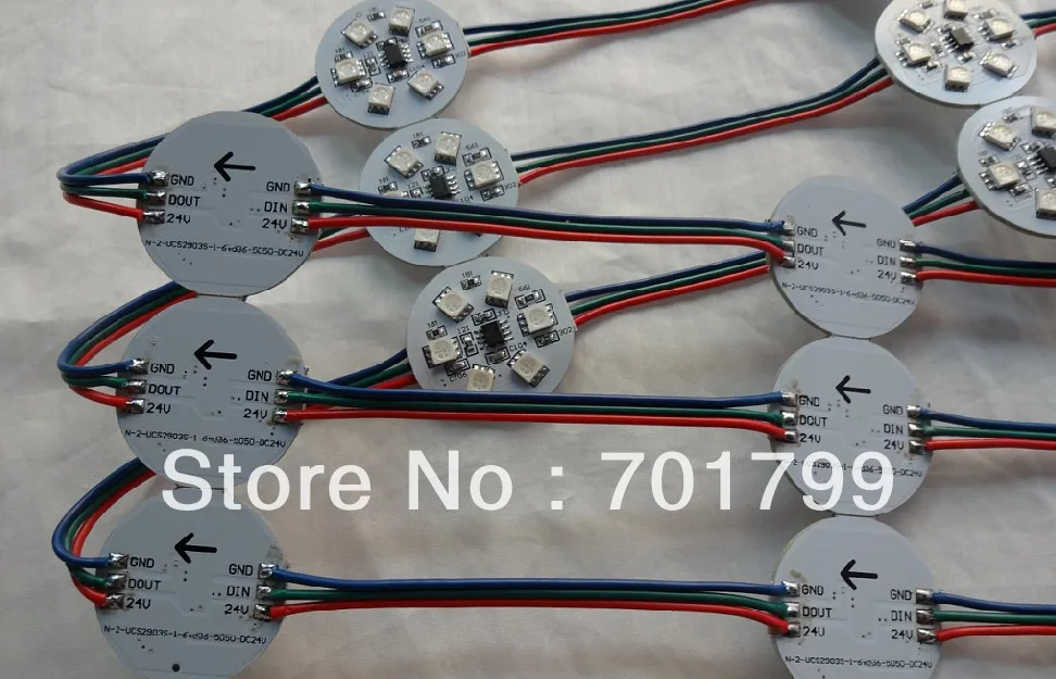Предварительно припаянсветодиодный светодиодные PCBA pixe UCS1903 DC 24 В 20 шт. вход