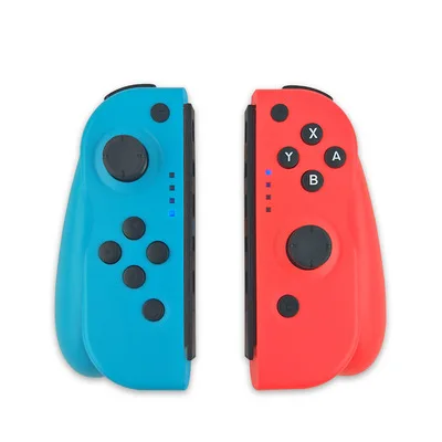 Беспроводной Pro Handgrip Bluetooth джойстики Joy-Con(L/R) игровые контроллеры геймпад для Nintendo Switch NS консоли синий и красный - Цвет: Красный