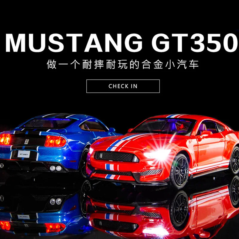 1:32 Ford Shelby GT350 литая под давлением модель автомобиля Кобра гоночные детские
