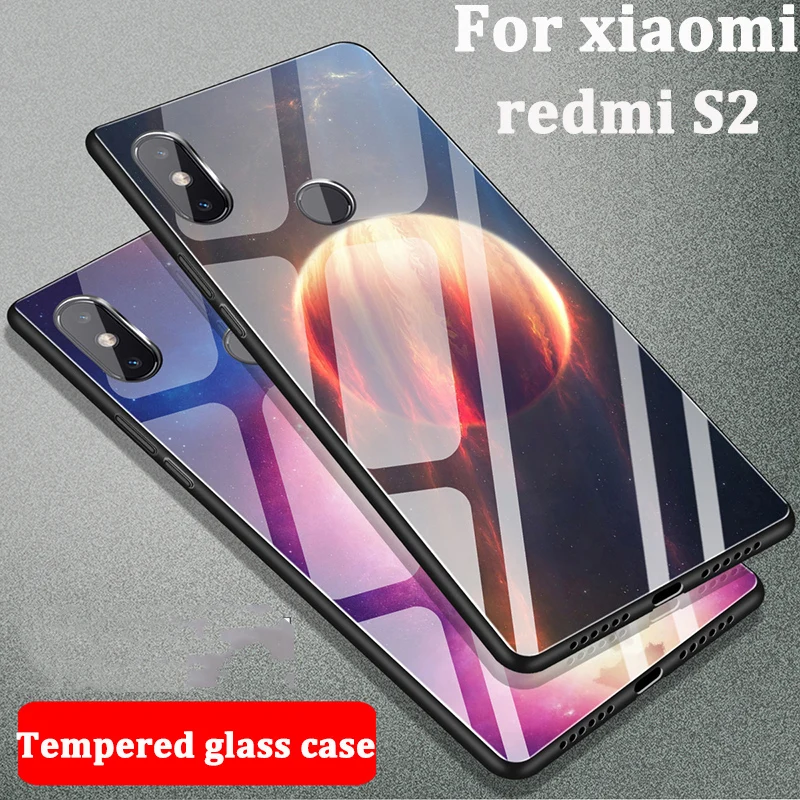 Чехол из закаленного стекла для Xiaomi Redmi S2 стеклянный чехол RedmiS2 защитная задняя