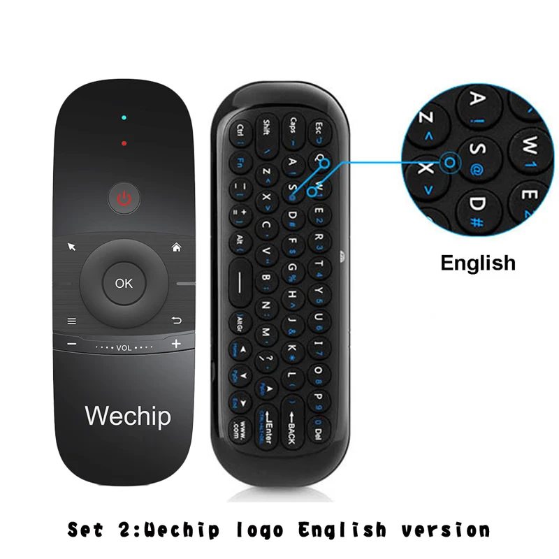 Wechip W1 пульт дистанционного управления 2,4 ГГц Беспроводная Летающая воздушная мышь с клавиатурой полный тачпад ПК для Android tv box X96 IR Learning pk mx3