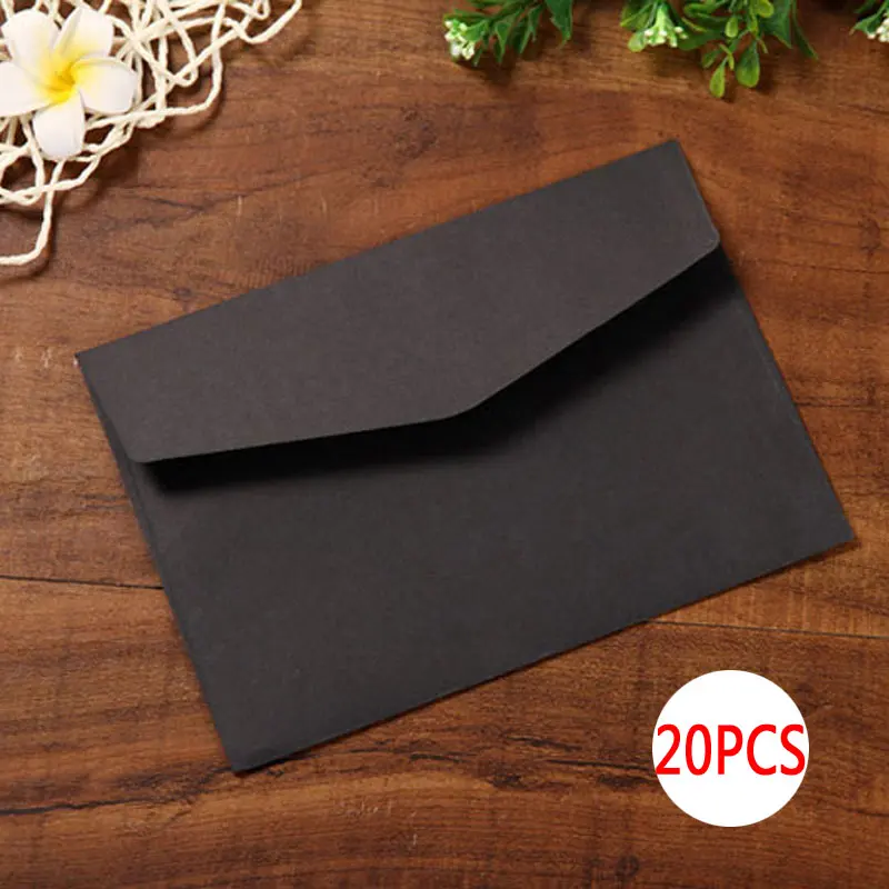 20 шт./компл. 17 5 см * 12 Черный Белый крафт бумажные конверты винтажный Ретро стиль