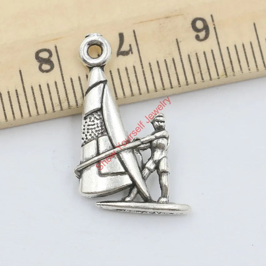 10 шт. тибетские посеребренные Подвески для серфинга подвески самостоятельного