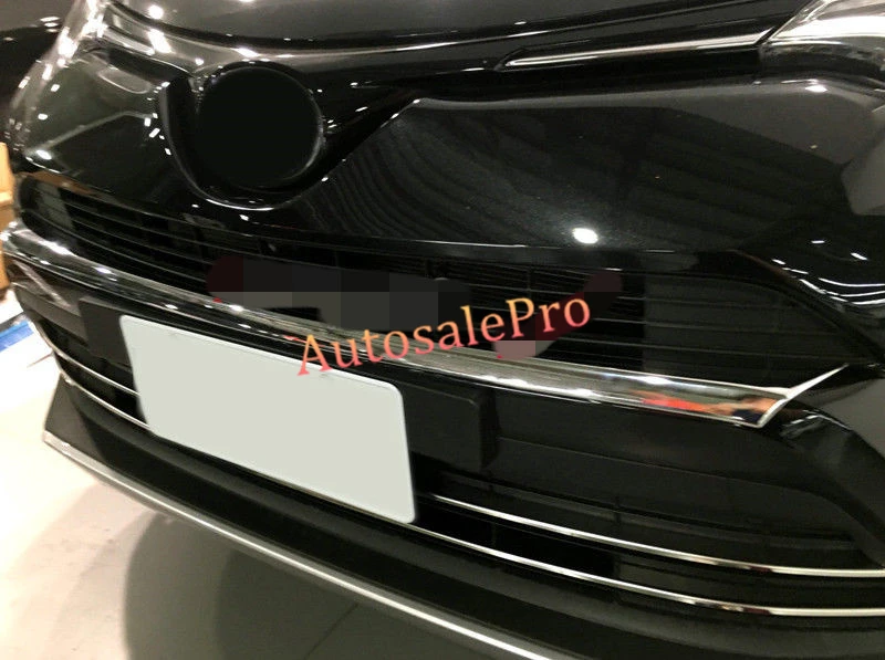 ABS Chrome Front Bumper Lip Grille Grill Upper Cover Trim 1pcs For Toyota Rav4 2016 | Автомобили и мотоциклы