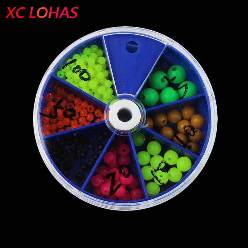 1 Box Multiple Size Fishing Beads Night Luminous Green Red Pink Brown Anti collision Bead Lure Tackle Accessories|fishing tackle|accessories