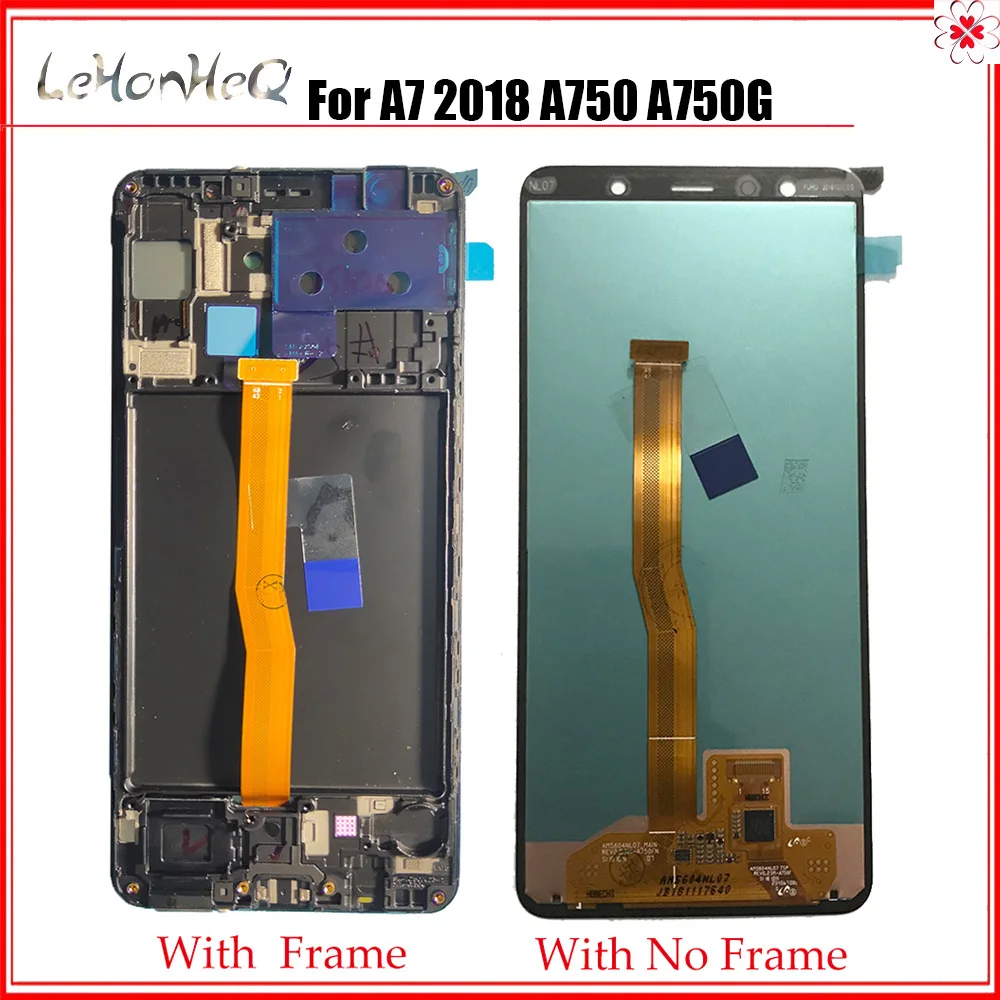Тест A7 2018 дисплей для Samsung Galaxy A750 A750G A750F SM lcd с рамкой сенсорный экран дигитайзер